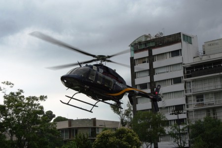 Aterrizando en la Cruz Roja de Polanco